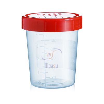 帽子の口が付いている生殖不能のプラスチック尿サンプルの容器40ml